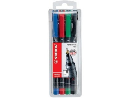 stabilo 841 ohpen f permanentni popisovac stopa 07 mm sada 4ks