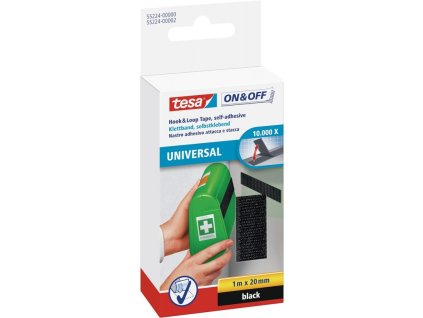 tesa on off suche zipy samolepici pas pro univerzani pouziti 20mm x 1m cerny