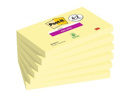 3m post it zluty samolepici blocek 655 s silne lepici rozmer 76x127 mm 6x90 listku promo balicek 42 zdarma