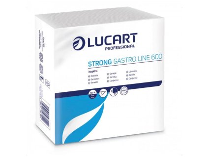 lucart strong gastro line ubrousky pro restaurace bile 18x18 cm 1 vrstve 600 ks