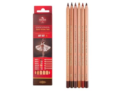 koh i noor 8826 sada prasnych umeleckych krid v tuzce 6 barev barevna rada hneda