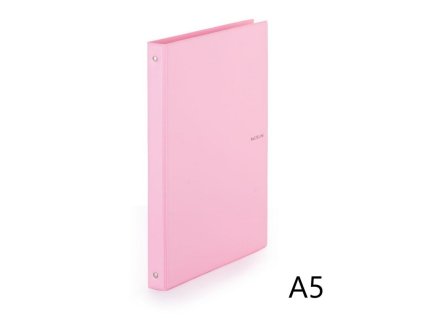 krouzkovy zaznamnik a5 karis pvc pastelini ruzova bez registru