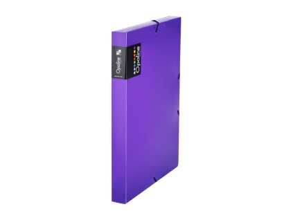 box na spisy a4 opaline s gumickou hrbet 3 cm fialovy