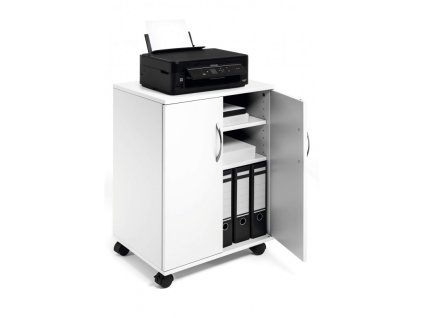durable 3115 multifunkcni skrin s kolecky barva bila