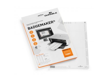 mikroperforovane nahradni stitky badgemaker 90x60 mm pro jmenovky durable