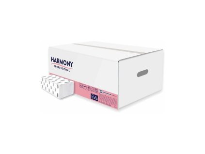 harmony professional 2 vrstve papirove rucniky skladane bile 3000 ks celuloza