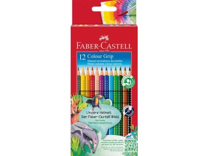 faber castell 3 hranne pastelky sada 12 ks grip zona s masaznimy body