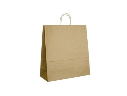 papirova taska velka s kroucenym uchem 45x17x48 cm hneda do 10 kg