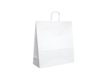 papirova taska velka s kroucenym uchem 45x17x48 cm bila do 10 kg
