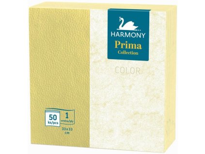 papirove ubrousky harmony prima color zlute 33x33 1 vrstve servirovaci 50ks