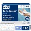 Tork Xpress 100288, jemné papírové ručníky Multifold Premium bílé, H2