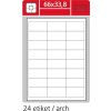 Samolepící etikety bílé SK LABEL STANDARD, 66 x 33,8 mm, 100 archů
