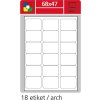 Samolepící etikety bílé SK LABEL STANDARD, 68 x 47 mm, 100 archů