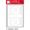Samolepící etikety bílé kulaté SK LABEL STANDARD, průměr 118 mm, 100 archů