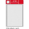 Samolepící etikety bílé kulaté SK LABEL STANDARD, průměr 14 mm, 100 archů