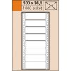 samolepici tabelacni etikety 100x361 mm jednorade 4000 etiket