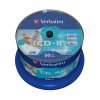 verbatim disk cd r 52x 700mb potiskovatelny wide inkjet printable 50ks spindl