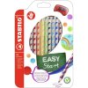 stabilo easy colors 12 r silne pastelky pro pravaky s orezavatkem