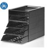 durable idealbox basic 5 otevreny ulozny box s 5 prihradkami cerny