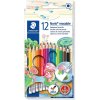 staedtler sestihranne pastelky s pryzi mazatelne noris club 144 sada 12 ks