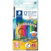 staedtler sestihranne pastelky akvarelove se stetcem noris club 144 sada 12 ks