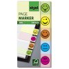 samolepici zalozky sigel obdelnik 50x20 mm 5 barev po 40 utrzcich motiv smile
