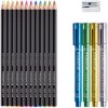 staedtler design journey black and white set pastelek a metalickych fixu 17ks