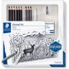 staedtler charcoal set sada grafitovych tuzek a uhlu mars lumograph s prislusenstvim 12 ks
