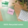 3m post it samolepici recyklovany blocek 654 1rpt rozmer 76x76 mm 16x100 listku pastelove barvy