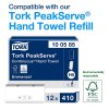 tork peakserve 552500 zasobnik na navazujici papirove rucniky bily plast