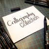 uni ball pin calligraphy sada 8 ks lineru cerna