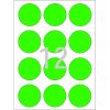 etikety apli kulate fluorescentni zelene barevne prumer 60 mm 240 etiket