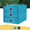 leitz clickstore zasuvkovy box 3 zasuvky kolekce cosy modra
