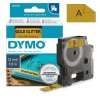 dymo polyester paska d1 12mm x 3m cerna na zlate 45023