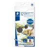 staedtler design journey 14610t c12 sada akvarelovych pastelek s grafitem 12 barev