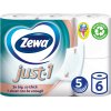 zewa just 1 toaletni papir premium 5 vrstvy bily baleni 6 roli