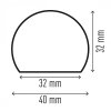 durable ochranny profil povrchu s32r delka 1m plocha 32 mm