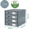 leitz clickstore zasuvkovy box 4 zasuvky modra