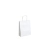 papirova taska mala s kroucenym uchem 18x8x24 cm bila do 5 kg