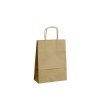 papirova taska mala s kroucenym uchem 18x8x24 cm hneda do 5 kg