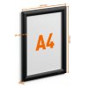 durable 4796 hlinikovy klip ram a4 zkosene rohy profil 25 mm cerny