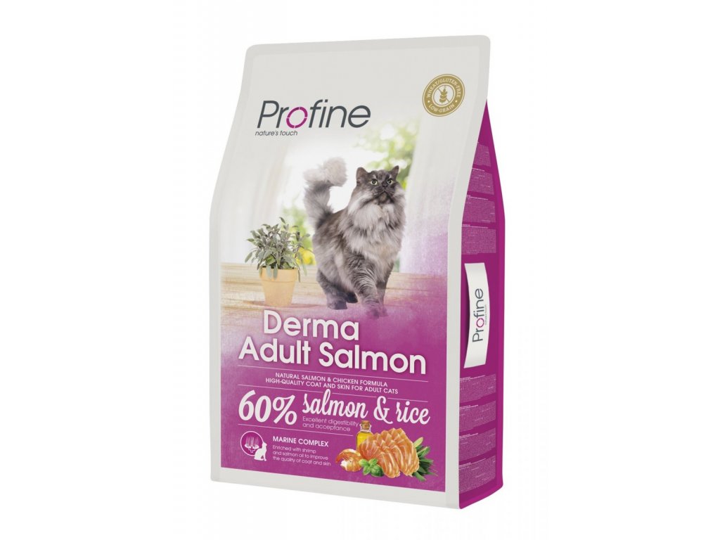 4398 profine cat derma adult salmon 10kg