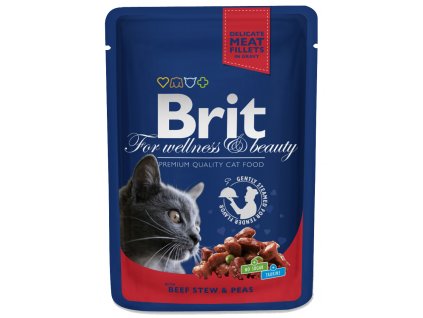 3063 brit premium cat pouches s hovezim a hraskem 100g