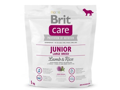 3510 brit care junior large breed lamb rice 1kg