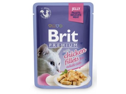 4437 brit premium cat delicate fillets in jelly with chicken 85g
