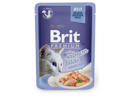 4443 brit premium cat delicate fillets in jelly with salmon 85g