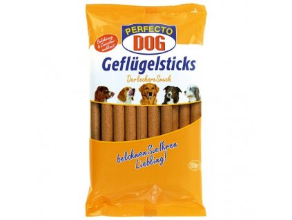 4659 perfecto dog tycinky s drubezim 16ks 150g