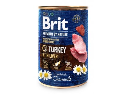 7629 brit premium by nature turkey with liver 400g
