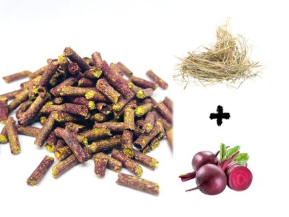 Spokojený chovatel senné granule s červenou řepou 4 mm