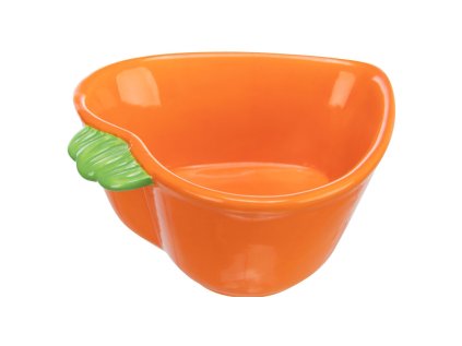 TRIXIE Keramická miska MRKEV (morče,králík), 180 ml/ 12 x 11 cm, oranžová